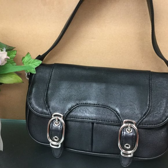 Cole Haan  women  Pure Luxury Leather Black satchel Shoulder Bag - Picture 7 of 14